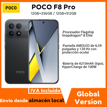 Versión global POCO F8 Pro Procesador Snapdragon 8 Elite Smartphone Pantalla HyperRGB de 6,59