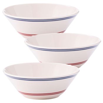 Boles para servir en gres multicolor 21x8x21cm
