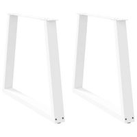 patas para mesa de comedor en forma de v 2 unidades color blanco 70 x 72-733 cm acero vidaxl