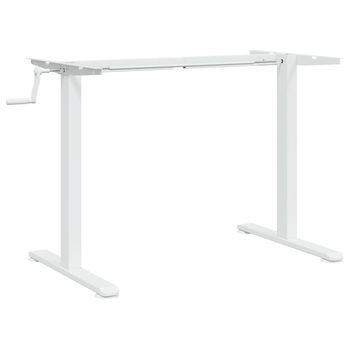 Marco De Escritorio De Pie Acero Blanco (94-135)x60x(70-114) Cm Vidaxl