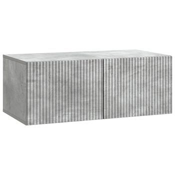 Mueble Para Tv De Pared 78,5 X 41 X 30 Cm Gris Hormigón Vidaxl