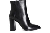 botin mujer piel con cremallera black
