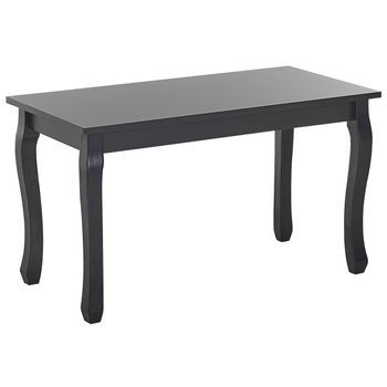 Mesa De Centro Con Tablero De Mdf Negro Patas De Madera De Pino 80 X 40 Cm Moderno Francés Chic Vintage Snook
