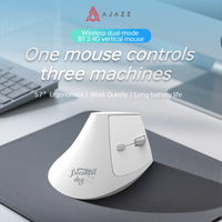 raton inalambrico recargable ajazz i300 con bluetooth y 24g diseno ergonomico vertical raton optico para computadora