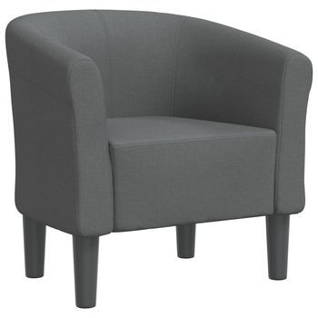 Sillón De Tela Gris Oscuro