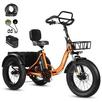Bicicleta Eléctrica Eskute T302 Pro 250w 48v20.8ah Plegable Frenos Disco Accesorios Naranja