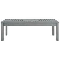 mesa de centrormesa auxiliarrmesa de cafe de madera maciza de acacia gris 100x50x33 cm