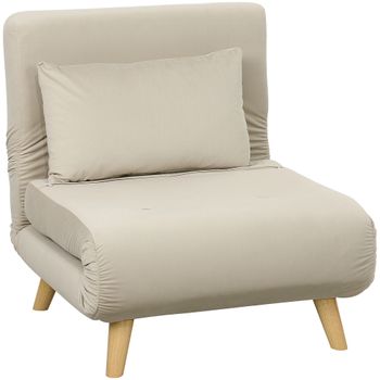 HOMCOM Sillón 2 en 1 Relax Cama de Invitados 72x78x79 cm Gris   Aosom España