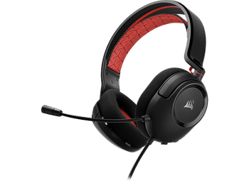 Auriculares gaming - Corsair HS35 v2, Circumaurales, Micrófono omnidireccional, Rojo