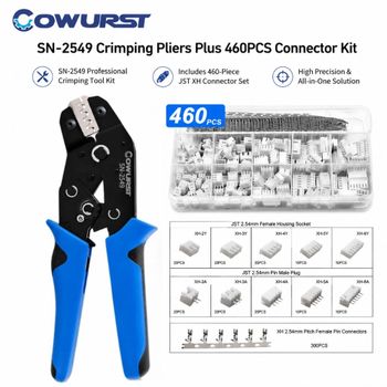 Pinza de crimpado de trinquete SN-2549 para conectores PH2.0 y XH2.54, herramienta de crimpado de terminales, equipo manual para mantenimiento electrónico