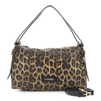 bolso saco suave estampado leopardo con bandoleras finas efecto piel leopard taglia unica