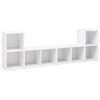 muebles de salon 4 pzas madera ingenieria blanco 72x35x365 cm vidaxl