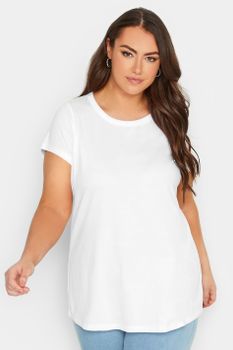 Camiseta Blanca Lisa, Mujer Curvy Y Tallas Grandes, Yours