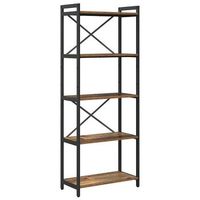 estante de libros  estanteria para libros madera envejecida 60 x 30 x 155 cm
