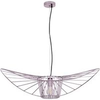 lampara de techo - lampara colgante diseno pamela - 100cm - vertical  rosado oro
