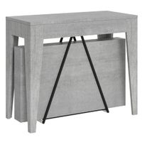 consola extensible 90x42302 cm efecto madera cemento