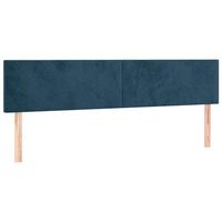 cabeceros terciopelo azul oscuro 200x5x7888 cm vidaxl