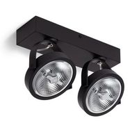 foco led 30w cree de superficie direccionable ar111 regulable negro 2700k blanco calido