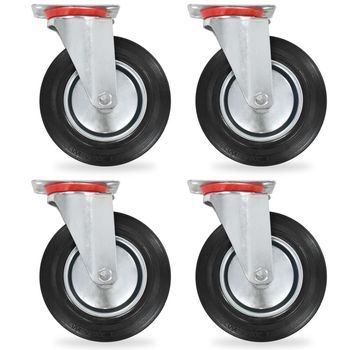Ruedas Giratorias 4 Unidades 200 Mm Vidaxl