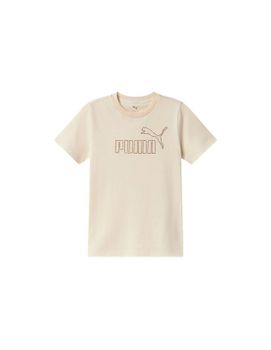 Camiseta Puma Ess+ Rhinestone Niña Beige