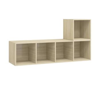 Juego de muebles de salón 2 piezas madera ingeniería roble sonoma