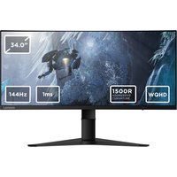 lenovo g34w-10 wide quad hd 34 curved wled gaming monitor - black black
