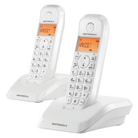 motorola s1202 duo pack 2 telefonos inalambricos blancos