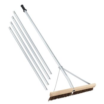 Costway Rastrillo y Cepillo para Techo Ajustable 165-626 cm con 5 Varillas de Aluminio Ligero para Eliminar Hojas Agujas de Pino y Piñas