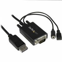 cable adaptador displayport a vga con audio de 3 m startech