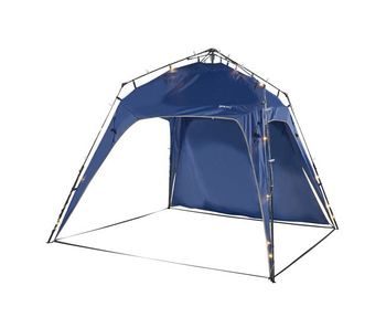 Cenador de jardín con led barendrecht con módulo solar 250x250x190 cm - azul [pro.tec]