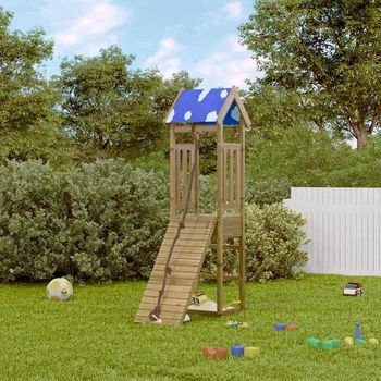 Parque Infantil | Área De Juegos De Exterior Madera De Pino Impregnada Cfw782864