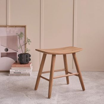 Taburete de teca maciza 45 cm