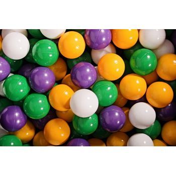Meowbaby Juego De Bolas De Plástico 300 Piezas Verde/morado/amarillo/blanco