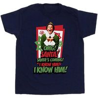 elf camiseta santa is coming para mujer