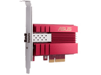 tarjeta de red - asus xg-c100f puerto pcie 10 gbits conector rj45 rojo