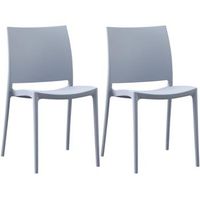 juego de 2 sillas de jardin meton plastico gris claro 49x42x81 cm clp