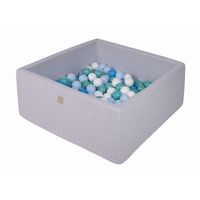 meowbaby piscina de bolas cuadrada seca para ninos gris oscuro  blancoazulturquesaazul cielo 200 pcs 90x90x40cm