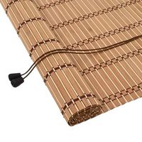 estor enrollable con cortinas naturaleza 150 x 220 cm bambu