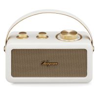 sangean ra-101 altavoz portatil retro con radio ivory gold