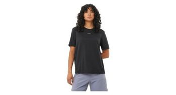 Maillot de manga corta salomon shkout core negro para mujer