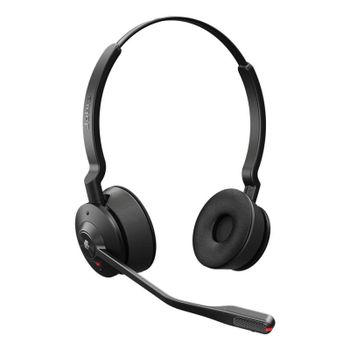 Auriculares Jabra Engage 55 SE inalámbricos DECT para oficina con cancelación de ruido, micrófono y control en la diadema, negros