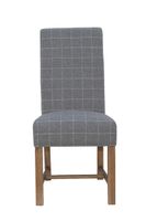 kira checked grey chairs - grey