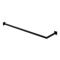 perchero de pared 110 x 30 cm acero negro en forma de l hasta 50kg