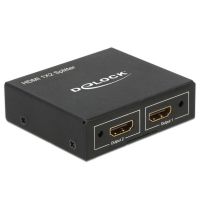 divisor de video hdmi delock 87701 2x hdmi negro metal 340 mhz