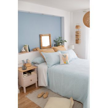 Funda Nórdica Rain Azul Celeste -  Cama180 (270x270)