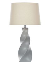 lampara de mesa  ceramica gris