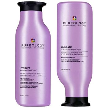 Pureology Hydrate Shampoo and Conditioner Moisturising Bundle for Dry Hair, Sulphate Free for a Gentle Cleanse