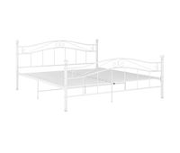 estructura de cama de metal blanca 160x200 cm
