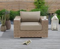 cardinal taupe and brown rattan wicker garden chair