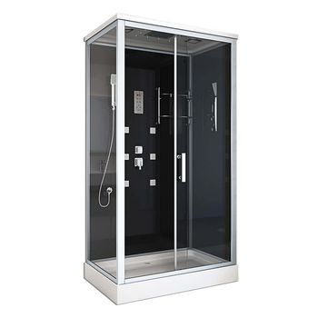 Cabina De Ducha Con Iluminación Led Wave Xl - 120 X 80 Cm